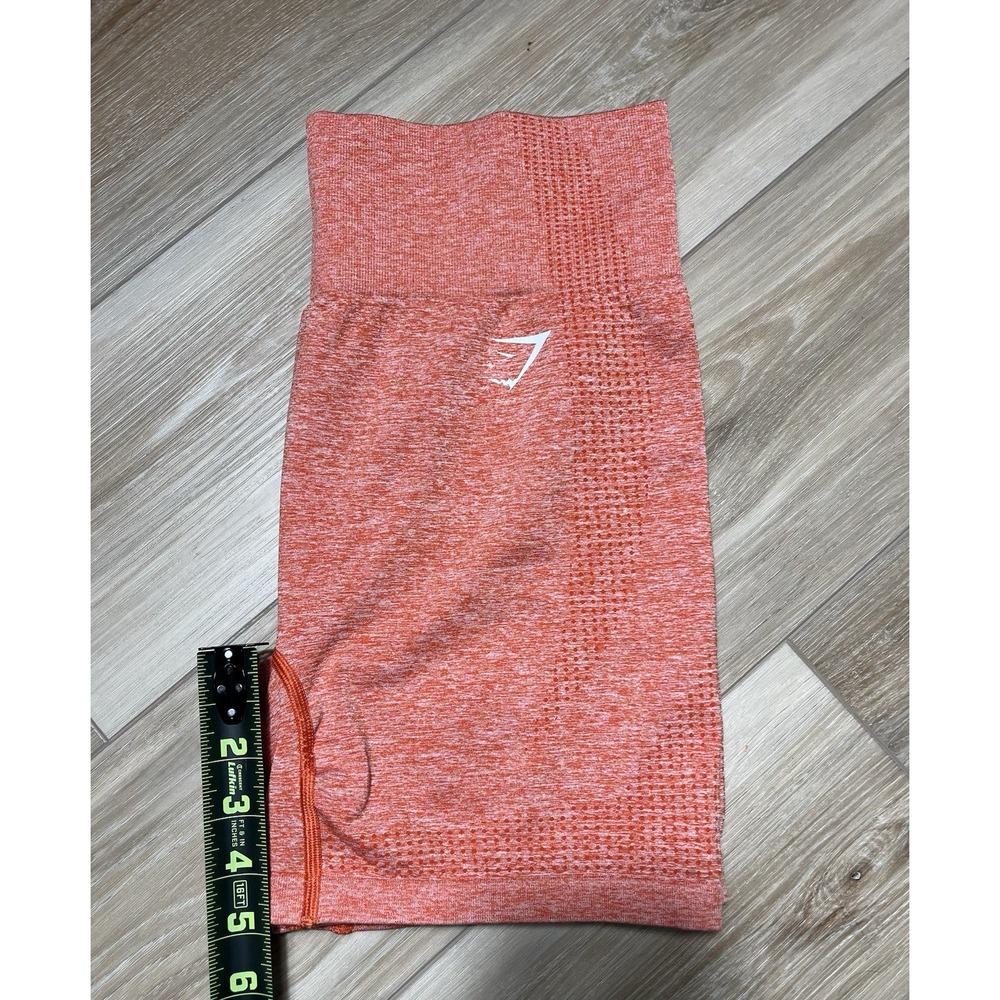 GYMSHARK Red Orange Seamless Compression Athletic Shorts - Size XL (?) - Picture 12 of 12